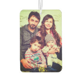 明るいパーソナライズされたフィルタファミリー写真記念 カーエアーフレッシュナー (裏面)