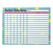 明るいパーソナライズされた星の日刊雑貨チャート