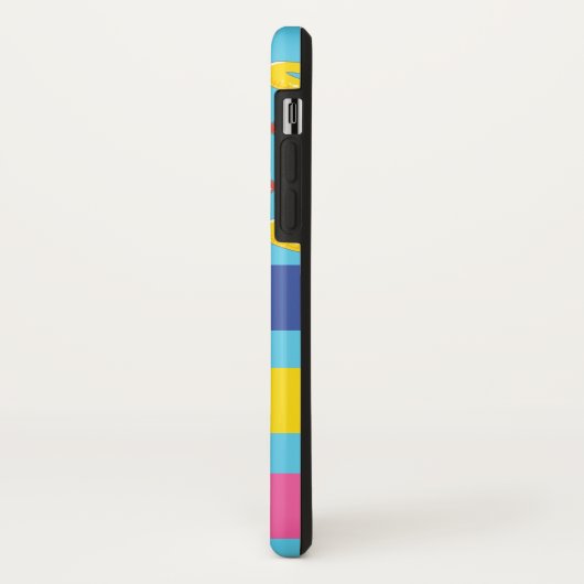 明るいパーソナライズされた青色のプール浮き Case-Mate iPhoneケース (裏面/左)