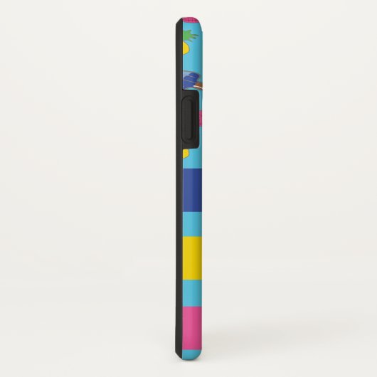 明るいパーソナライズされた青色のプール浮き Case-Mate iPhoneケース (裏面/右)