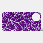 明るいパープルのiPhoneケース 有機的な血管デザイン Case-Mate iPhoneケース (裏面 (横))