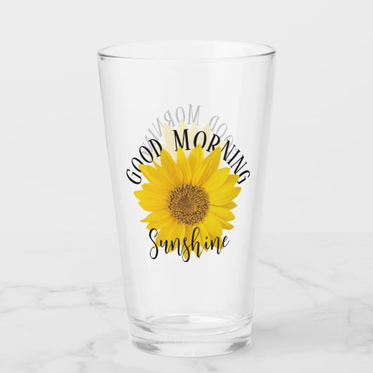明るいヒマワリおはようサンシャイン タンブラーグラス (裏面)