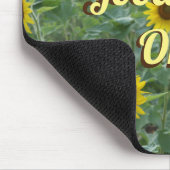 明るいヒマワリのよい感情だけ マウスパッド (コーナー)