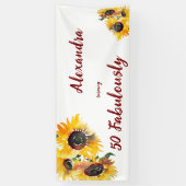 明るいヒマワリの水の色の素晴らしい50 横断幕 (縦)