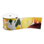 明るいヒマワリの水彩素晴らしい50 サテンリボン (リール)