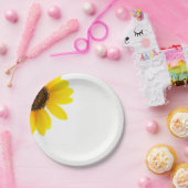 明るいヒマワリの紙皿 ペーパープレート (パーティー)