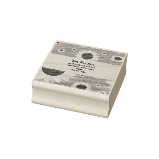 明るいヒマワリの青 ラバースタンプ (スタンプ)