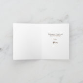 明るいヒマワリオングリーン誕生日グリーティングカード カード (内部)