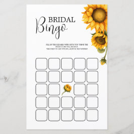 明るいヒマワリブライダルシャワービンゴ