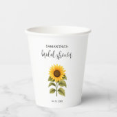 明るいヒマワリブライダルシャワーミニマル 紙コップ (正面)