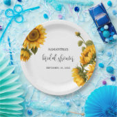 明るいヒマワリブライダルシャワー ペーパープレート (パーティー)