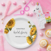 明るいヒマワリブライダルシャワー ペーパープレート (パーティー)