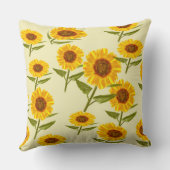 明るいヒマワリ化粧枕 クッション (裏面)