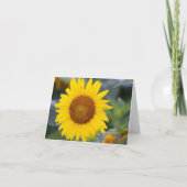 明るいヒマワリ折り畳みサンキューカード サンキューカード (正面)