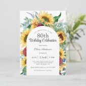 明るいヒマワリ植物園80th誕生日パーティー 招待状 (スタンド正面)