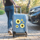 明るいヒマワリ澄んの背景シール シール (スーツケースインサイチュ)