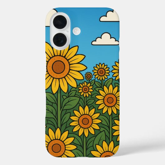明るいヒマワリ畑iPhone / iPadケース Case-Mate iPhoneケース (裏面)