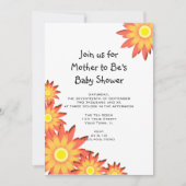 明るいヒマワリ赤ちゃんシャワー 招待状 (正面)