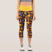 明るいヒマワリ カプリレギンス (正面)