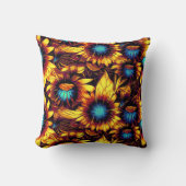 明るいヒマワリ クッション (正面)