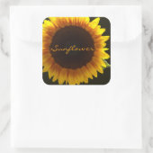 明るいヒマワリ スクエアシール (バッグ)