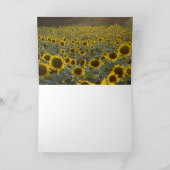 明るいヒマワリ ノートカード (内部)