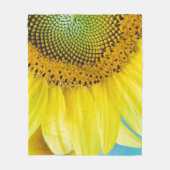 明るいヒマワリ フリースブランケット (正面)