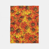 明るいヒマワリ フリースブランケット (正面)