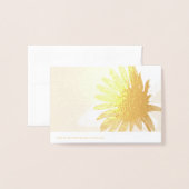 明るいヒマワリ 箔カード (裏面封筒付き)