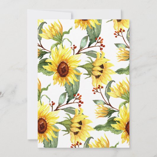 明るいヒマワリSweet sixteen誕生会 招待状 (裏面)