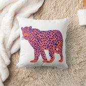 明るいヒョウ クッション (ブランケット)