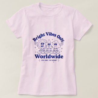 明るいビブランスのみ かわいいポジティブなキャラクターTシャツ Tシャツ