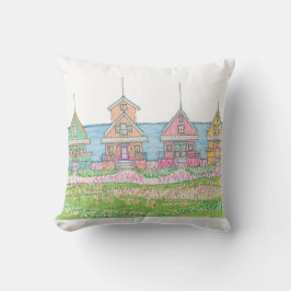 明るいビーチコテージ屋外枕 アウトドアクッション