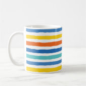 明るいビーチパタストライプのーン コーヒーマグカップ (左)