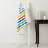 明るいビーチパタストライプのーン シェルパブランケット (インサイチュ)