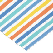 明るいビーチパタストライプのーン ミディアムテーブルランナー (コーナー)