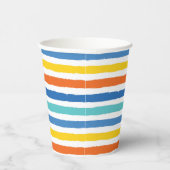 明るいビーチパタストライプのーン 紙コップ (右)