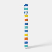 明るいビーチパタストライプのーン iPhone 15ケース (左側面)