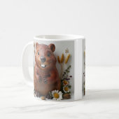 明るいビーバーの花を使った3次元彫刻 コーヒーマグカップ (正面左)