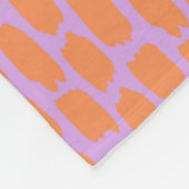 明るいピンクおよびオレンジの抽象芸術 フリースブランケット (角)