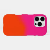 明るいピンクとオレンジのグラデーション iPhoneケース (裏面横)
