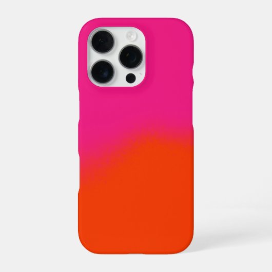 明るいピンクとオレンジのグラデーション iPhoneケース (裏面)