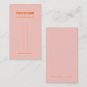 明るいピンクとオレンジのヘアクリップ表示カード 名刺 (正面/裏面)