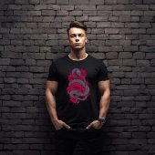 明るいピンクとグレーのヘビと花Tシャツ Tシャツ