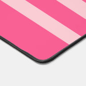 明るいピンクとソフト赤面ピンクストライプ色のパターン名 デスクマット (コーナー)