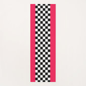 明るいピンクとチェッカーボード ヨガマット (正面)