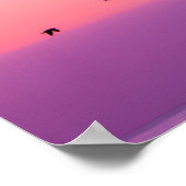 明るいピンクとパープルセルフやる気を起こさせる引用文 ポスター (角)