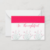 明るいピンクとフローラTouch ノートカード (裏面)