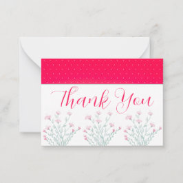 明るいピンクとフローラTouch ノートカード