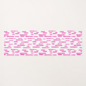 明るいピンクと白のインクのような丸い線のパターン ヨガマット (裏面(横))